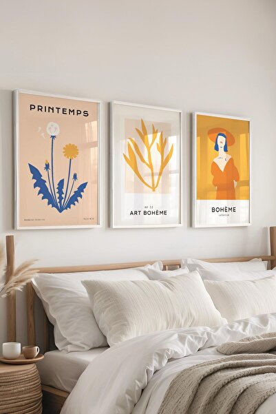 Postifull Set de picturi cu rame, 3 bucăți de rame albe și set de postere cu ...