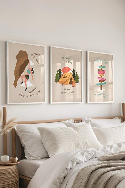 Postifull Set de pictură cu cadru, 3 bucăți de cadru alb și set de postere cu...