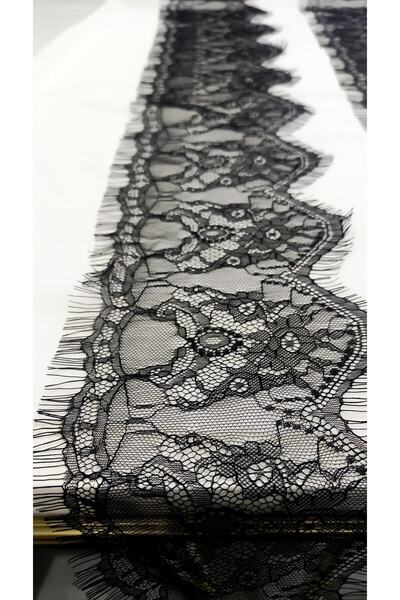 ALTAY AKSESUAR Siyah Sakallı Dantel 15 Cm ( 3 Mt )