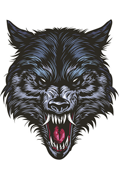 Reysa Tasarım ملصق الذئب 10x10 سم ملصق ملون