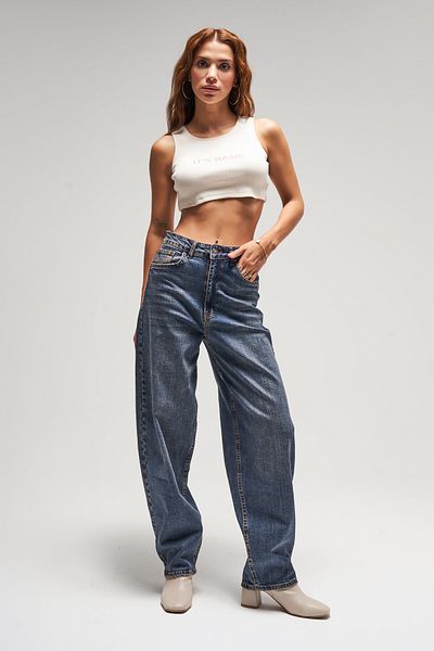 its basic Denim pentru femei T.Kot Color Skater Fit - 2w48 Lycra Flexible