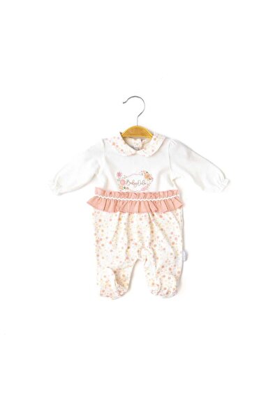 Babydola Kız Bebek Çiçekli Fırfırlı Tulum-13812