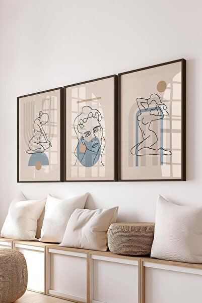 Postifull Set de pictură cu cadru, 3 bucăți cadru negru și set de postere cu ...