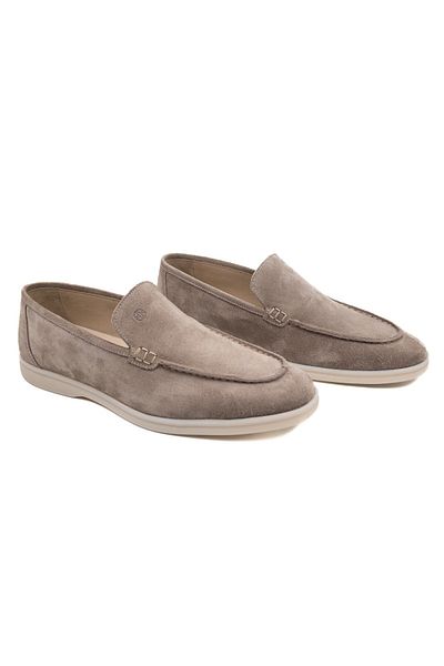 TEZCAN KUNDURA Allegro Genuine Suede Leather Laceless Earth Loafer Men's Shoes