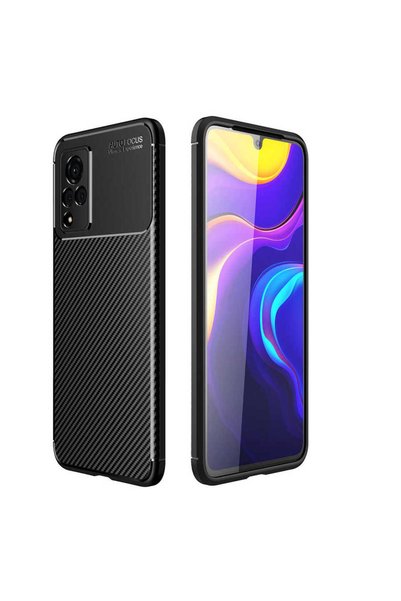 Ummeslem حافظة متوافقة مع هاتف Vivo V21، غطاء من السيليكون باللون الأسود