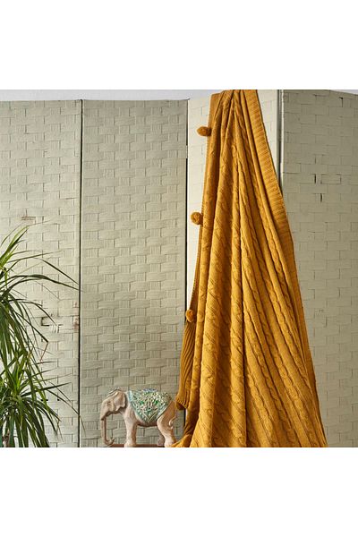 Karaca Startseite Pompom Kuscheldecke