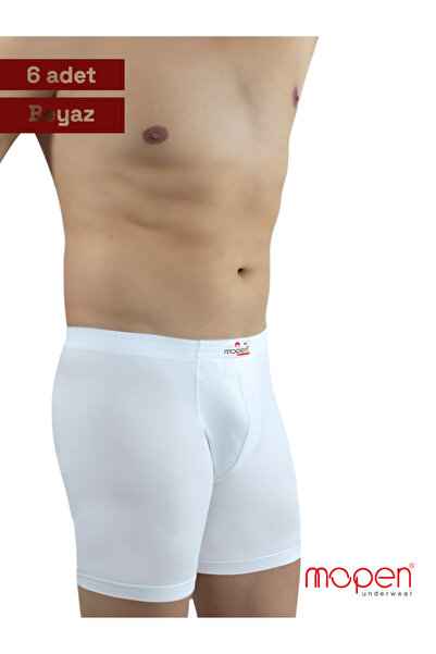 MOPEN UNDERWEAR Erkek Katlama Lastikli Likralı Premium Uzun Boxer 6'lı Paket ...