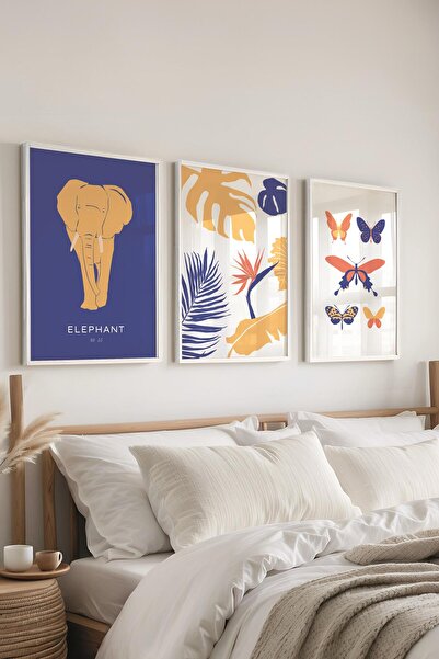 Postifull Set de picturi cu rame, 3 bucăți de rame albe și set de postere col...