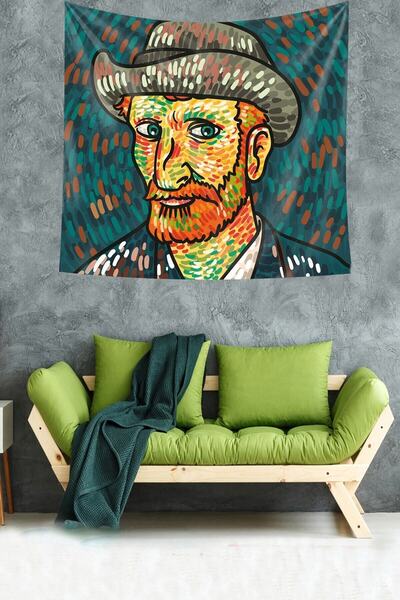 Generic Brand Μοτίβο πορτραίτου Van Gogh Αδιάβροχο βελούδινο υφασμάτινουφασμάτιν