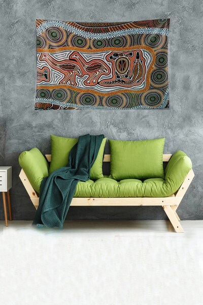 uygun dekor Linii geometrice cu model, catifea rezistentă la pete, țesătură texturată, pânză de perete, tapiserie