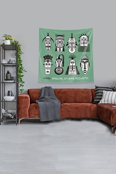 Generic Brand Green Tribal Rees Stain Resistant Velvet Fabric Wall Cover Wall...