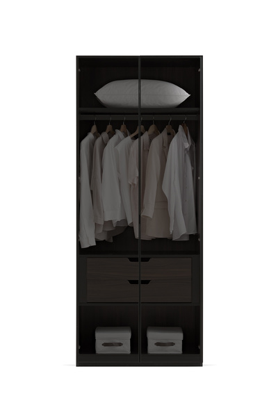 Enza Home Parma 2 Kapaklı Cam Gardırop