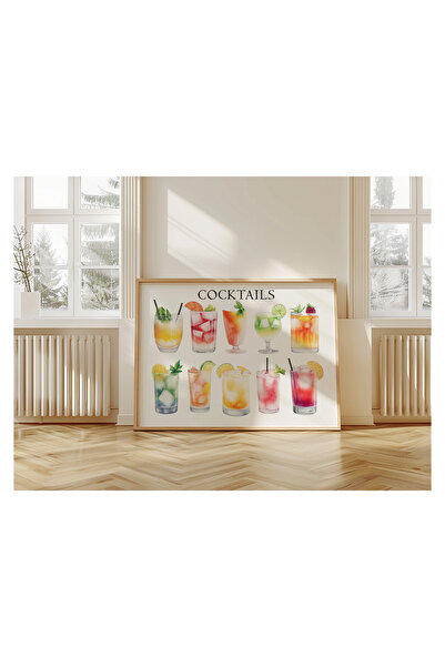Home Popüler Kokteyller Poster, Duvar Dekoru, Estetik Modern Tablo Çerçevesiz...