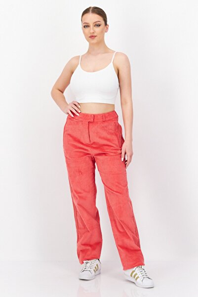Adidas Originals Women Sportswear Fit Training Corduroy Pants, Coral
