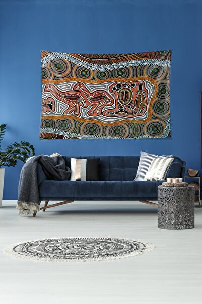 uygun dekor Wall Painting Archaeology History Themed Stain Resistant Velvet T...