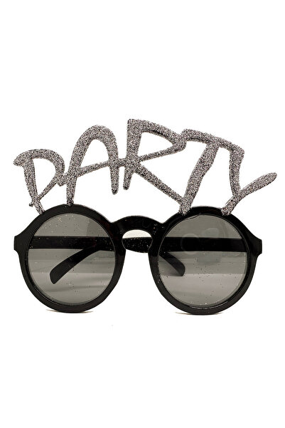 Go İthalat Silver Glitter Party Lettered Party Glasses Show 15X7 cm (5671)