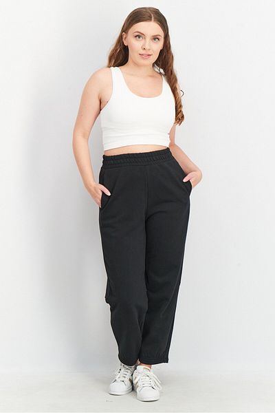 adidas Women Sportswear Fit Solid Jogger Pants, Black