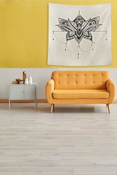 Generic Brand Beige Floral Patterned Stain Resistant Velvet Fabric Wall Cloth...