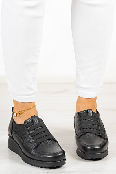 Erkan Saçmacı Černá pravá kůže Tamsin – obuv pro volný čas