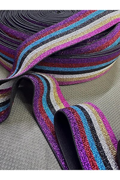 GÜÇYETMEZLER TEKSTİL 4 CM LASTİK AKSESUAR ÇOK AMAÇLI KULLANILABİLİR GÖKKUŞAĞI...