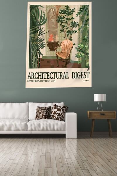 Pelangi Iskandinav Deskorasyon Takvim Yaprağı Leke Tutmaz Kadife Kumaş Duvar ...