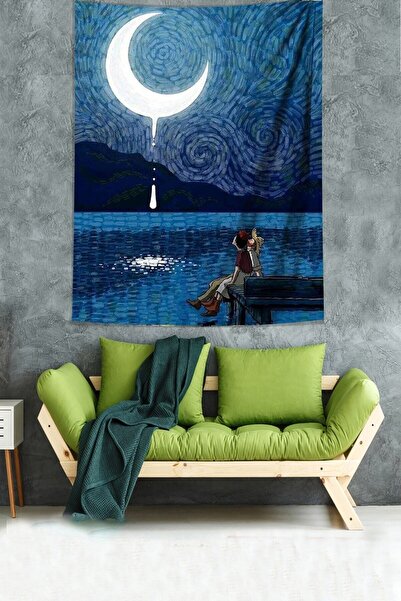 farbala Van Gogh Starry Night on the Scaffolding Stain Resistant Fabric Wall Cover Wall Carpet Tapestry