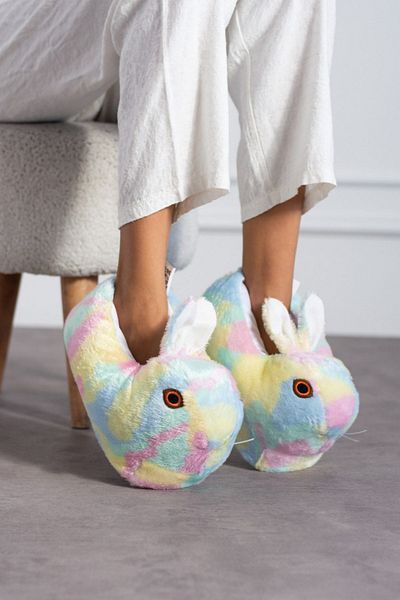 STOCON Rabbit Panduf - Cizme de acasă pentru femei cu sunet ușor și groase de pluș