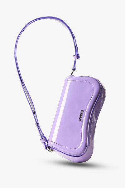LOVENTA Hera Lilac Baguette Bag - Adjustable Strap