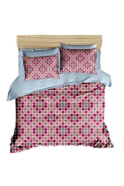 Fabeteks Circles Pattern Pattern 3D Digital Double Duvet Cover Set