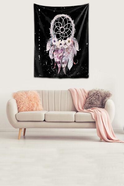 Generic Brand Washable Stain Resistant Micropetek Fabric Dreamcatcher Black W...