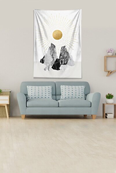 farbala Alb Răsăritul Soarelui Apus de soare Tapiserie din țesătură din catifea rezistentă la pete