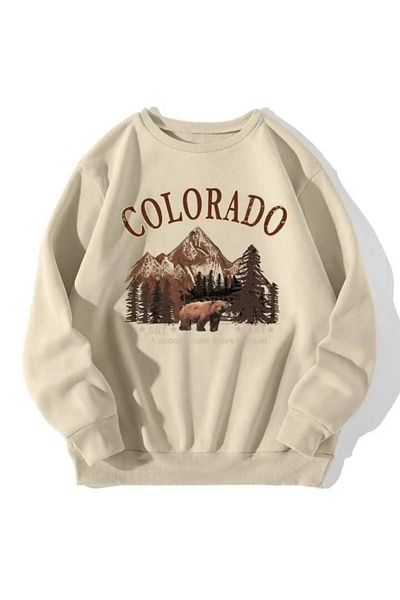 uyguntarz Φούτερ Colorado Printed Cotton Oversize