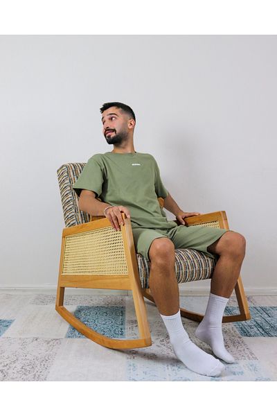 Ayans Pijama Σετ πιτζάμες Unisex από 100% βαμβακερό χτενισμένο καλοκαιρινό Capri