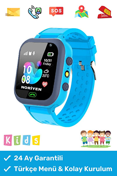 Noriyen Sim Kartlı Kameralı Çocuk Takip Saati Konum Ortam Dinleme Kol Saati E...