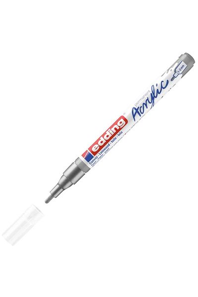 Edding 5300 No:923 Silver Acrylic Fine Point Pen - 1-2mm