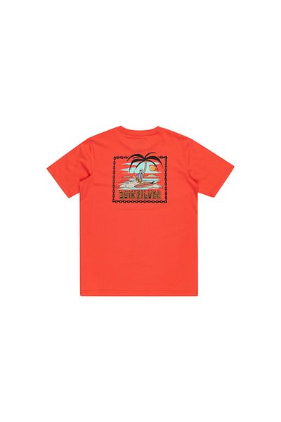 Quiksilver Marooned Youth Boy's Red T-Shirt Boy's T-Shirt Eqbzt04722