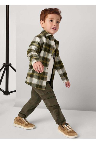 MAYORAL Pantaloni cargo de culoare kaki pentru băiat de 04-09 ani