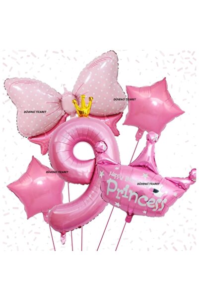 DÜVENCİ TİCARET Σετ 5 τεμαχίων από αλουμινόχαρτο - Πριγκίπισσα, Φιόγκος με Κο...