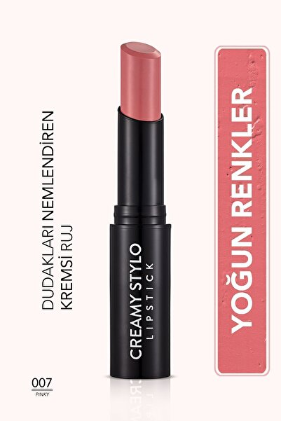 Flormar Semi-Gloss Stick Lipstick (Pastel Pink) - Creamy Stylo Lipstick - 007 Pinky - 8682536013673