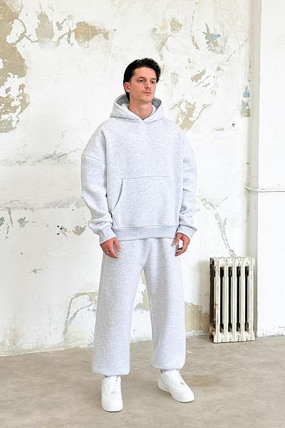 HAFKAGİYİM Γκρι Melange Cozy Basic Oversize φούτερ
