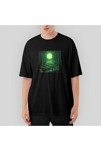 CrowsGate Green Forest supradimensionat Tricou Negru