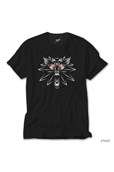 WAKHA The Witcher Light Wolf Black T-Shirt