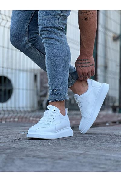 BayTuluk Wagoon Wg301 - Men's White Casual Shoes