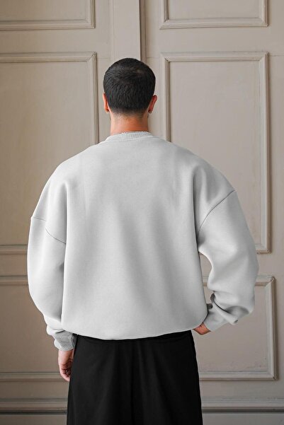 HAFKAGİYİM Gray Cozy Basic Oversize Sweat