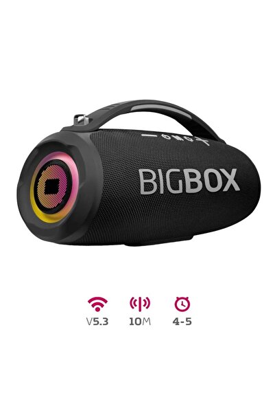 POWERWALL Bigbox 40W Güç Çift Bass Usb Hafıza Kartı Aux Fm Led Işıklı Bluetoo...