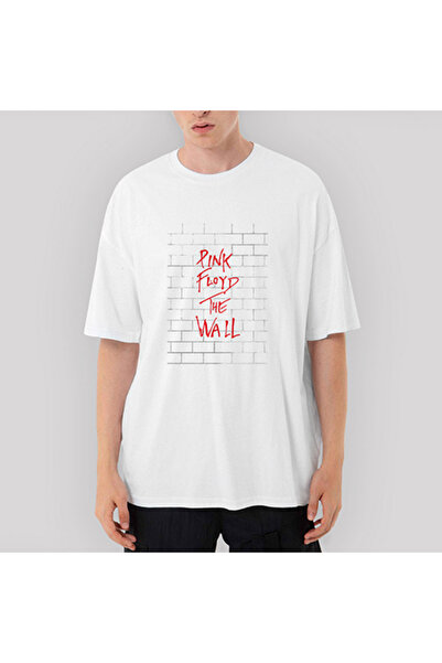 CrowsGate Tricou alb supradimensionat Pink Floyd The Wall