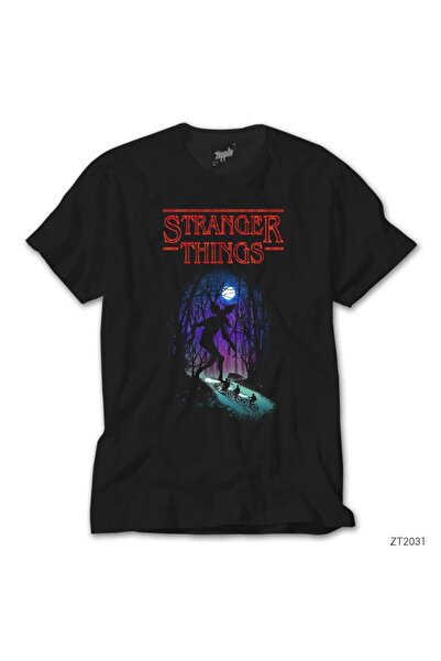 WAKHA Μαύρο μπλουζάκι Stranger Things Demogorgan