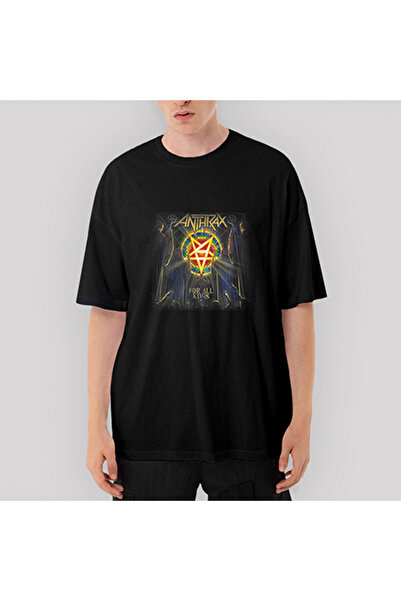 CrowsGate Anthrax Oversize kroj crna majica XL