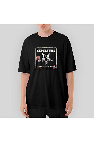 CrowsGate Sepultura uživo u Sao Paulu Oversize kroj crna majica