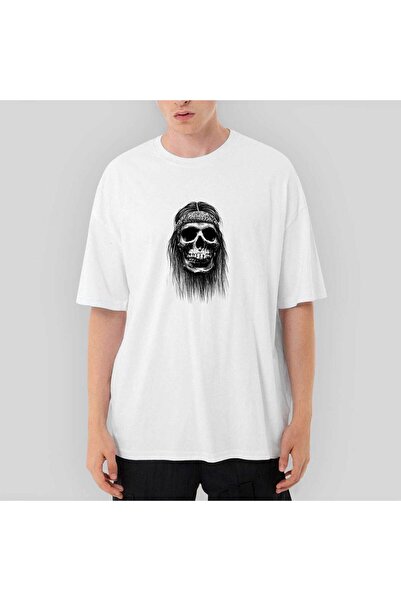 CrowsGate Tricou alb American Kızıldereli supradimensionat